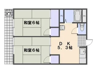 コーポ藤元【203号室】の間取り