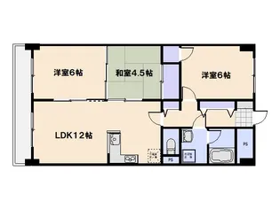 グリーンコート井口【4階】の間取り