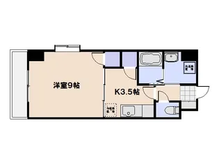 クロスデータビル73【404号室】の間取り