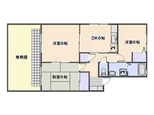 シャルマンロジェ壱番館【1階】の間取り