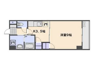 クロスデータビル73【502号室】の間取り