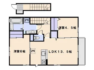 フ・ミール6号館【202号室】の間取り