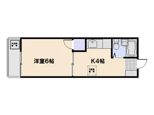 コーポ輝【101号室】の間取り