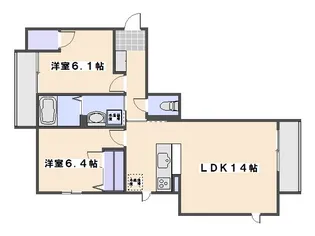 シャーメゾン鈴峯【2階】の間取り