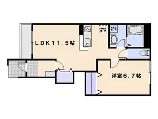 ヒュッゲ【1階】の間取り