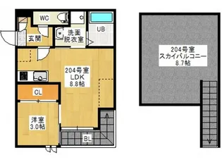 Grandtic Orange【2階】の間取り