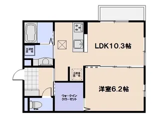 ボンヌール五日市中央【1階】の間取り