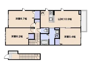 Centrieva(セントリーヴァ)B棟【2階】の間取り