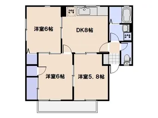 アビーロード D棟【201号室】の間取り