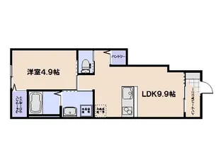 アネックス隅の浜【1階】の間取り