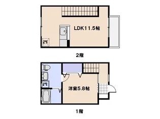 リノリノアパートメント五日市【1階】の間取り