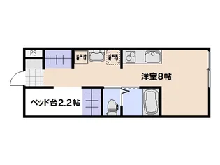 ヴィラ リヴィエールII【1階】の間取り