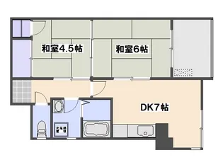 コーポ平和五日市【304号室】の間取り