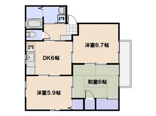 サニープレース上平良【1階】の間取り