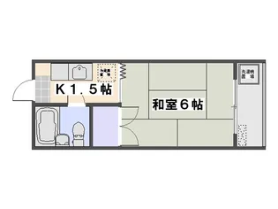 サンライズ千同A【403号室】の間取り