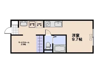 ポルトボヌール五日市参番館【105号室】の間取り