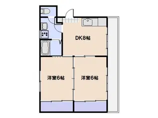 サンシャイン中央II【206号室】の間取り
