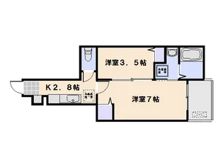 メゾン・ボヌールII【1階】の間取り