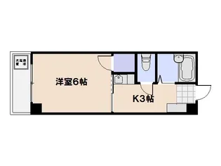 ロイヤルシティ隅の浜【304号室】の間取り