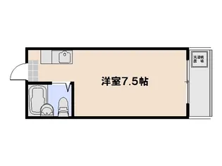 サンライズ千同A【207号室】の間取り