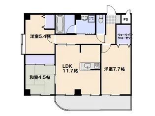 プラザ初雪【2階】の間取り