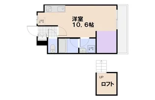 セントラルゲート聖【203号室】の間取り