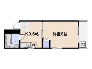 ロイヤル隅の浜【302号室】の間取り