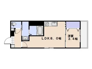 MOVE楽々園WEST【3階】の間取り