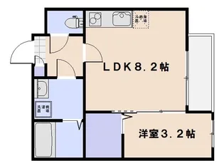 スマイルレジデンス三筋 南館【105号室】の間取り