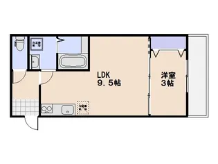 テキーラウルフ【104号室】の間取り