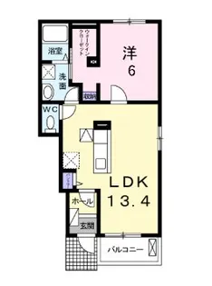ヴェルテA【1階】の間取り