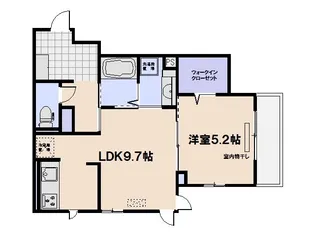 グランテリア楽々園S【1階】の間取り