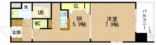 グラビスコート八丁堀【0805号室】の間取り