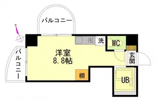 中道ビル【0301号室】の間取り