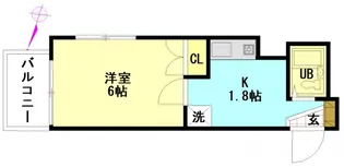 メゾンダイアナイン皆実【0804号室】の間取り