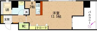 グラビスコート十日市【12階】の間取り