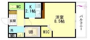 ディオーレ祇園【0103号室】の間取り