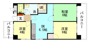 コーポ延寿荘【5階】の間取り