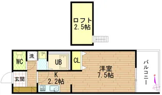 グラビスコート紙屋町【0802号室】の間取り