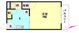 フラッツ21【2階】の間取り