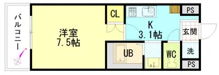 リバーサイド夢園【0304号室】の間取り
