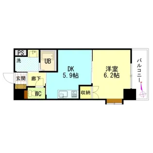 グローリ【0201号室】の間取り