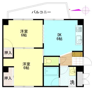 洋光ハイツ中山【0201号室】の間取り
