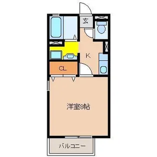 ディアコート浜A棟【2階】の間取り