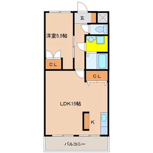 シャンテ一の宮【2階】の間取り