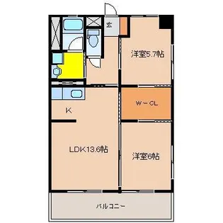 ナチュラルタウンⅡ【303号室】の間取り