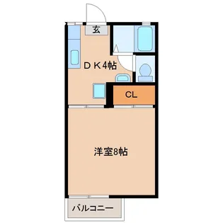 月見ヶ丘サンハイツ【201号室】の間取り