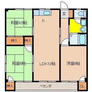 第3コーポ川越【2階】の間取り