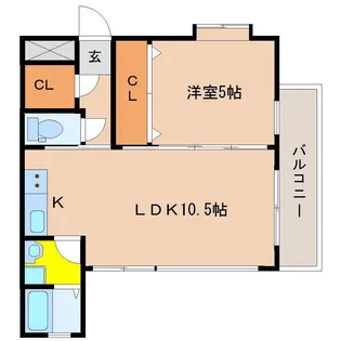 リヴィエール トピカ (橘通東)【301号室】の間取り