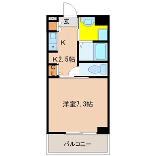 GLEN VILLA・K【303号室】の間取り